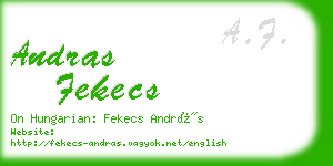 andras fekecs business card